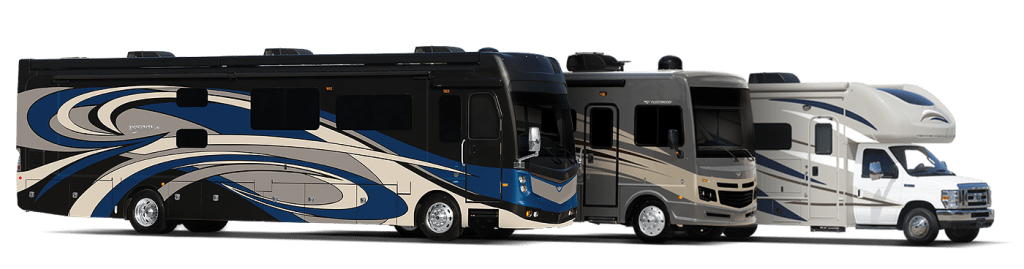 Different classes of motorhomes