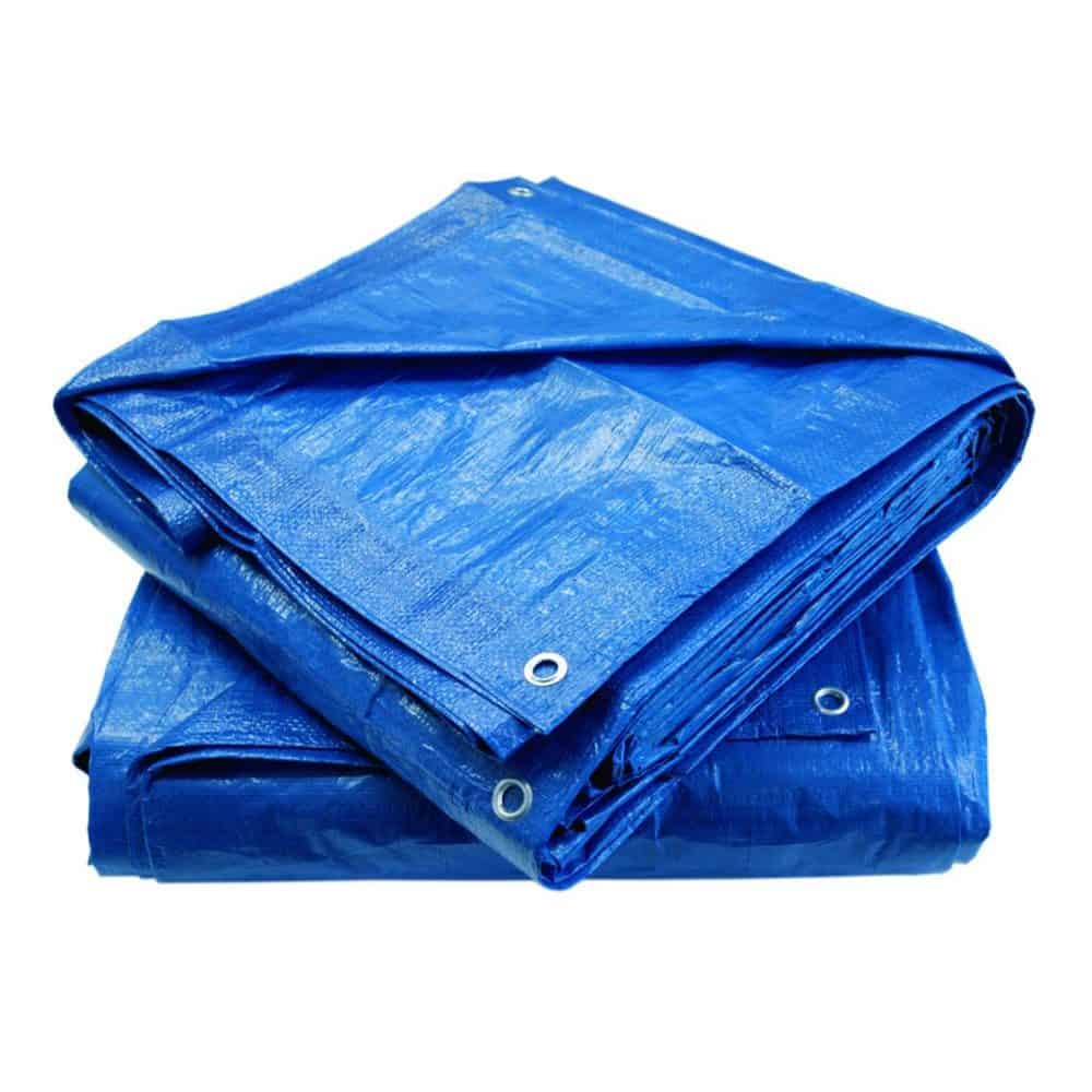 blue polyethylene tarp
