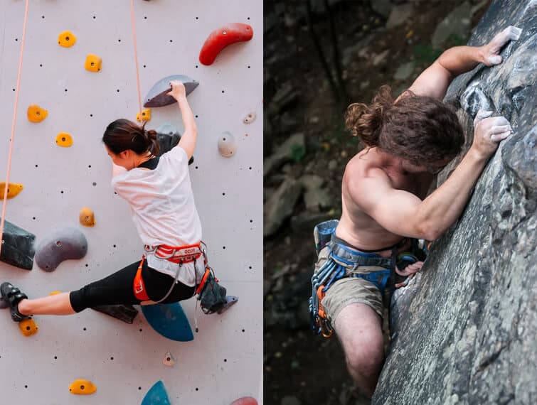 bouldering vs rock climbing