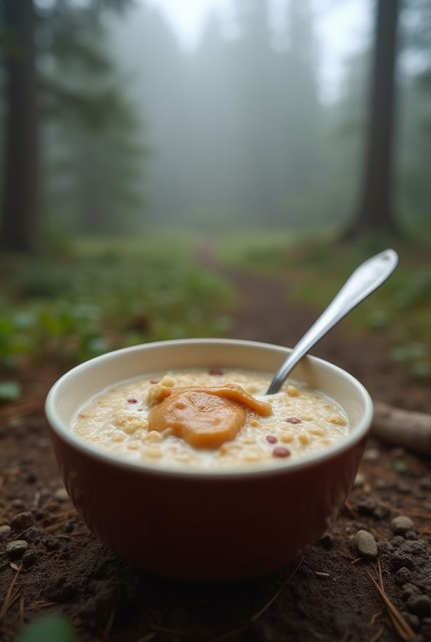 Peanut Butter Oatmeal Pack with instant oats, powdered milk, and peanut butter - the perfect camping breakfast.